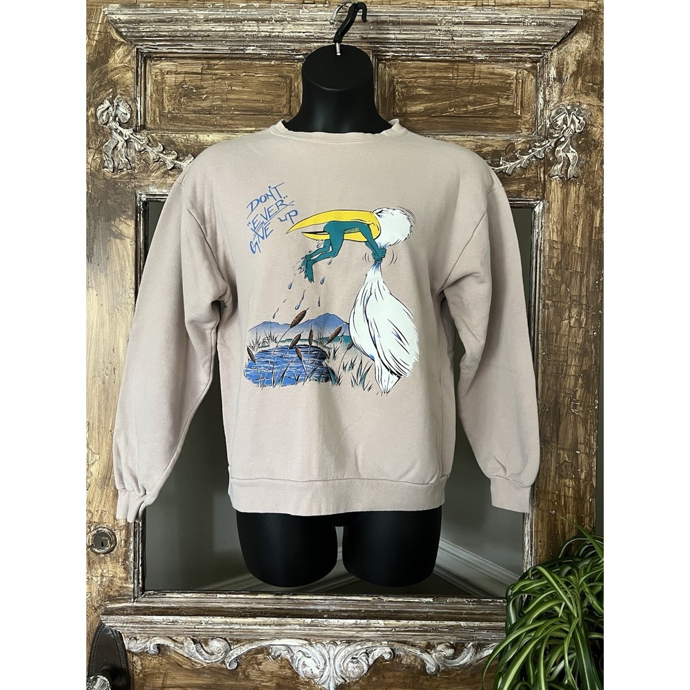VTG 90s Spirit Nature Sweatshirt Crewneck‎ Pullover Graphic Size Large